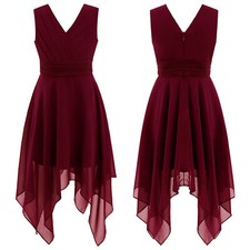 Flower Girls Pleated Chiffon