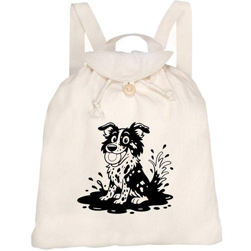 Muddy border collie - collie', canvas