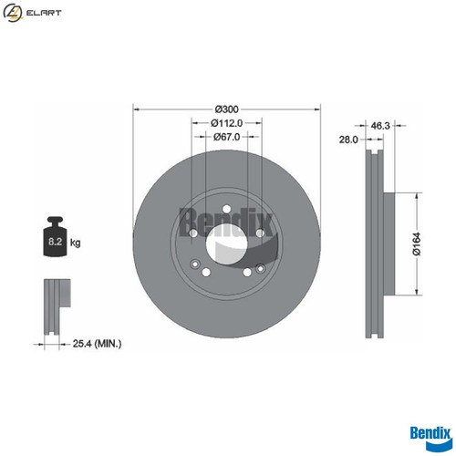 Brake disc bds1231hc - brake,