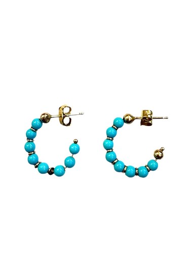 9ct vintage turquoise hoop