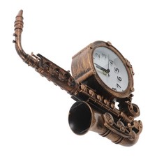  Vintage Saxophone Alarm Clock Retro European Style Table Clock Decorative