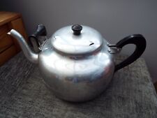 Vintage 6 Pint Swan Aluminium Teapot Kettle Black Bakelite Twin Handle