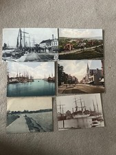 6 x outsized postcards of Old Poole swannery harbour quay Constitution Hill