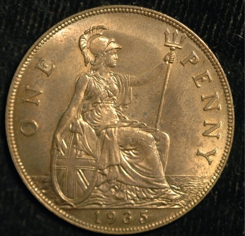 Penny 1935 george unc - 1935, lustre