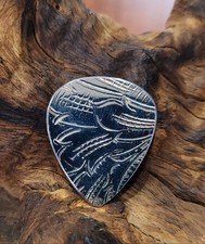 Silver Guitar Pick, Hand Made OOAK, Acoustic Guitar, Bass  birthday present Gift