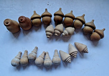 Carved Wooden Acorns (7)