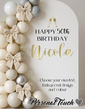 Personalised Birthday Vinyl Decal for Sail Board Backdrop Balloon Party Sticker