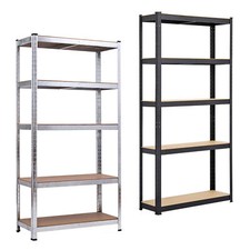 AMOS 5 Tier Steel Adjustable Shelving Shelf Racking Heavy Duty Workshop Garage 