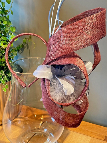 Plum and blue feather - and,