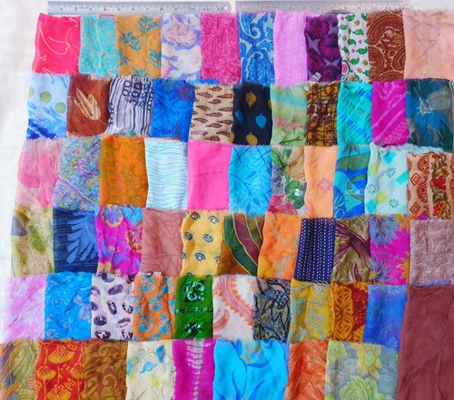 Sari chiffon fabric - chiffon, vintage