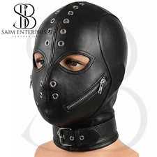 Unisex Black Genuine Leather