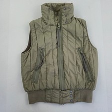 BENCH Gilet Small Green Men's 100% Polyester Puffer Vest Quilted Sleeveless