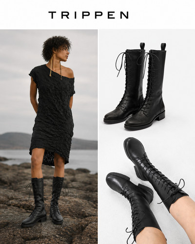 Trippen rush black leather - trippen,