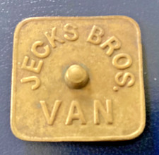 LONDON MARKET TRADE TOKEN : JECKS Bros., BILLINGSGATE FISH MARKET : “ VAN “