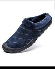 Cotton knitted house slippers - house,