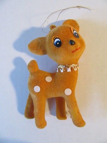 Vintage felted deer blow - 4.5",