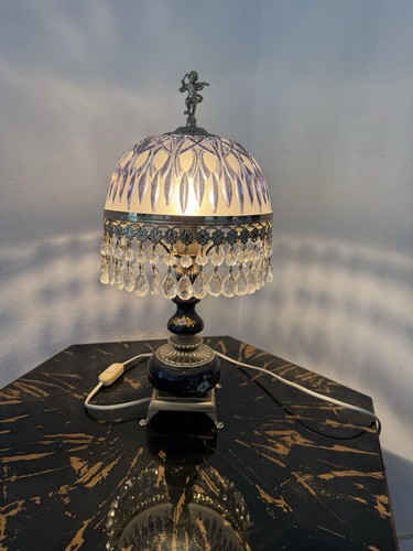Vintage ornate crystal glass - vintage, &