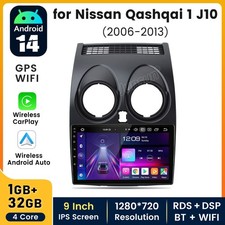 For Nissan Qashqai J10 2006-2013 Carplay Android 14 Car Stereo Radio Sat Nav GPS