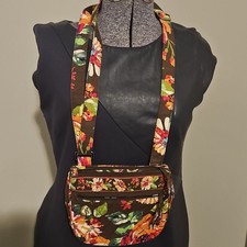 Vera Bradley brown floral crossbody