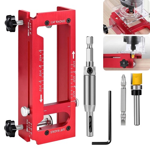 Door hinge jig for - for, router