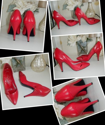 Rare vintage red leather - red,