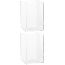  2 Pieces Betta Fish Tank Goldfish Starter Kit Desktop Small Acrylic