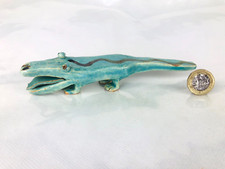 Animal Ornament Crocodile Action Figure Alligator Clay Painted Pottery Damage 7