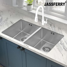 JASSFERRY Undermount Kitchen Sink 1.2 mm Handmade Stainless Steel 2 Bowl