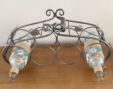 Wine Rack With Handle- Shabby Chic Country Kitchen,Very Cool Holds 4 Bottles