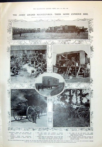 Antique print 1910 - antique, army