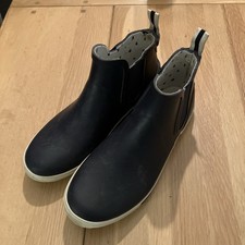 Joules uk 6 Navy Rainwell Ankle short Wellingtons wellies boots wellibobs 