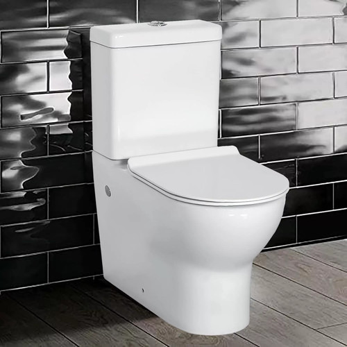 Close coupled toilet back - close,