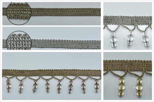 Designer shaped beaded trim - shaped,