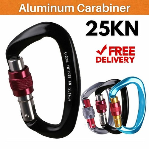 25kn aluminum carabiner hooks - aluminum,