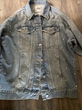 Zara Jeans Denim Coat Jacket