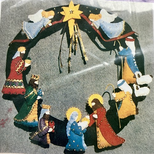 Christmas nativity wreath - christmas,