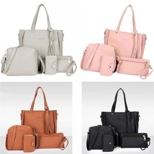 4PCS Ladies Faux Leather Tote