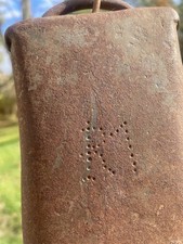 Antique COWBELL Large Folded