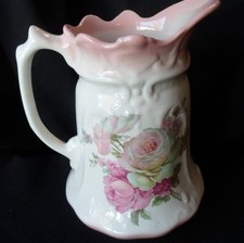 James Kent Old Foley Floral Ceramic Jug Pitcher Pink Floral Pattern T2710