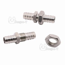 Hose Barb Bulkhead Stainless Steel Barbed Tube Pipe Fitting Coupler Connector