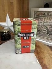Yorkshire Tea Vintage Tin Caddy Taylor's of Harrogate Collectible Storage Box