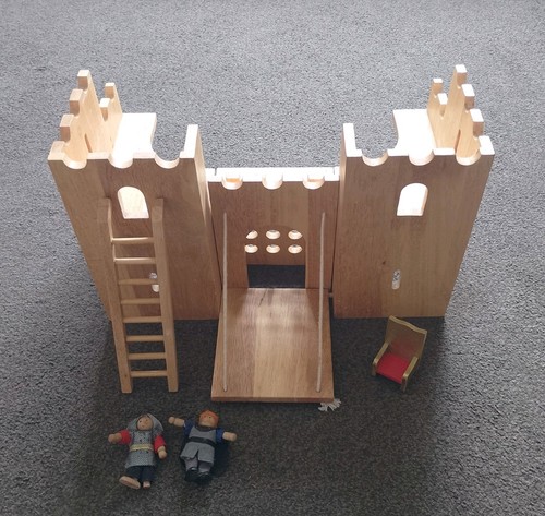 Vintage wooden medieval castle - vintage,