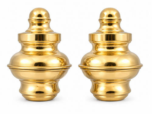 Large spun brass bed ball - spun,