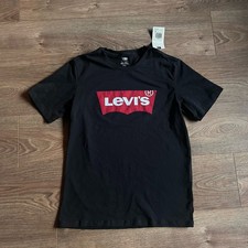 Levis Logo Print T Shirt Black