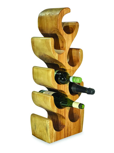 Wooden wine rack suar - -,