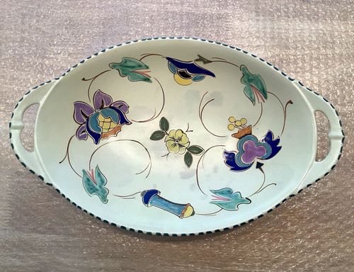 Honiton pottery oval handled - oval,