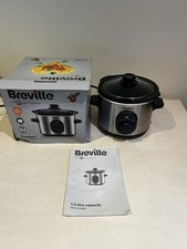 Breville 1.5 L Compact Slow Cooker - Crome - Boxed (VTP169) Good Condition