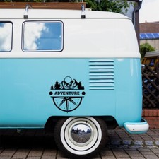 Adventure Compass Sticker Car Caravan Motorhome Camper Van Large Camping Decal