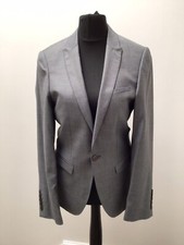 WHITE LABEL MENS GREY WOOL BLEND SUIT BLAZER JACKET CHEST 36R EXCON