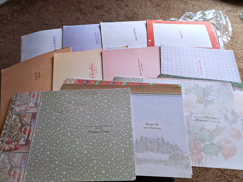 Christmas blank card inserts - blank,